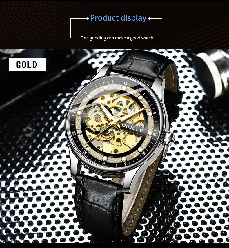 DIOLLO Watch hot Fashion Mechanical Watch Hollow Waterproof Automatic ...